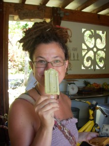 Sjanie and her raw key lime popsicle~yum